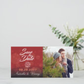 Brandweerman Bewaar de datum 8 "x4" fotokaart Save The Date (Staand voorkant)