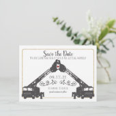 Brandweerman Bewaar de datum met foto Kaart (Staand voorkant)