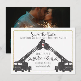 Brandweerman Bewaar de datum met foto Kaart