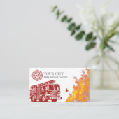 brandweerman bij de brandweer visitekaartje (Staand voorkant)