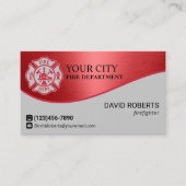 brandweerman bij de brandweer visitekaartje (Voorkant)