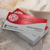 brandweerman bij de brandweer visitekaartje