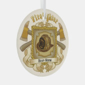 Brandweerman Bijl Schild ornament (Voorkant Rechts)