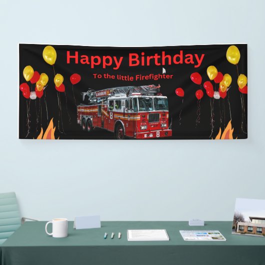brandweerman Birthday Banner (Beurs)