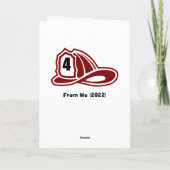 brandweerman Birthday Kaart (Achterkant)