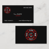 Brandweerman Black Visitekaartje (Voorkant / Achterkant)