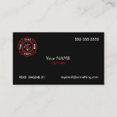 Brandweerman Black Visitekaartje (Voorkant)