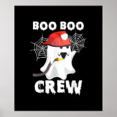 brandweerman Boo Boo Crew Halloween Ghost Fireman Poster (Voorkant)