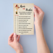 Brandweerman boven of onder Baby shower game Kaart (Hand)