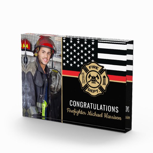 Brandweerman Brandweer Academie Afstuderen Fotoblokken (Rechts)