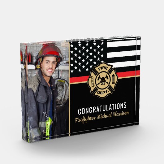 Brandweerman Brandweer Academie Afstuderen Fotoblokken (Links)