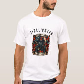 Brandweerman/brandweer badge brandweerman op maat  t-shirt (Voorkant)