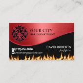 Brandweerman Brandweer Brandweerman Modern Rood Visitekaartje (Voorkant)
