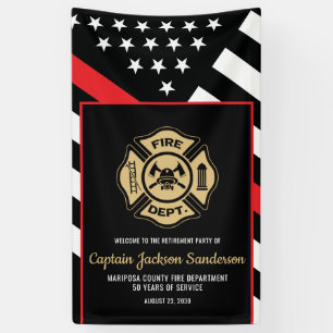 Brandweerman Brandweer Brandweerman Pensioen Spandoek
