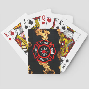Brandweerman Brandweer   Maltezer Kruis Logo Vlamm Speelkaarten