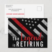 Brandweerman brandweer pensioen aankondigingskaart (Voorkant / Achterkant)