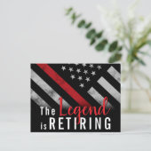 Brandweerman brandweer pensioen aankondigingskaart (Staand voorkant)