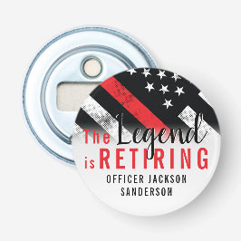 Brandweerman brandweer pensioen button flesopener