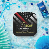 Brandweerman brandweer pensioen papieren bordje (Feest)