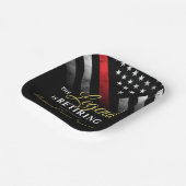 Brandweerman brandweer pensioen papieren bordje (Gebogen)