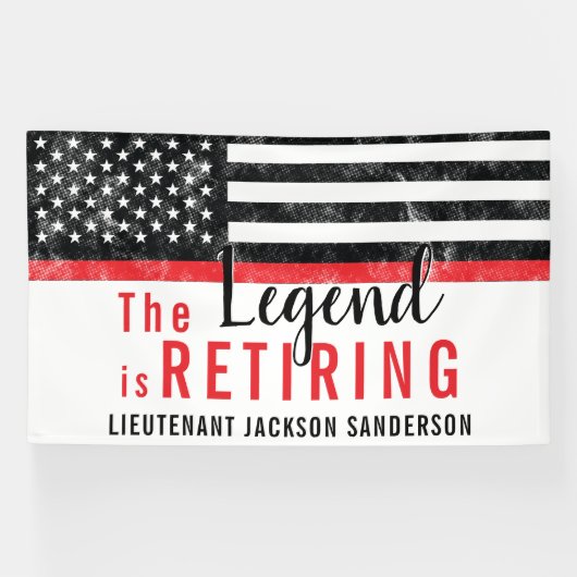 Brandweerman brandweer pensioen spandoek (Horizontaal)