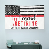 Brandweerman brandweer pensioen spandoek (Beurs)