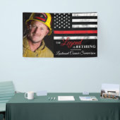 Brandweerman brandweer pensioen spandoek (Beurs)