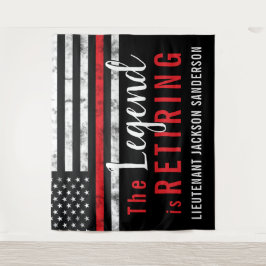 Brandweerman brandweer pensioen wandkleed