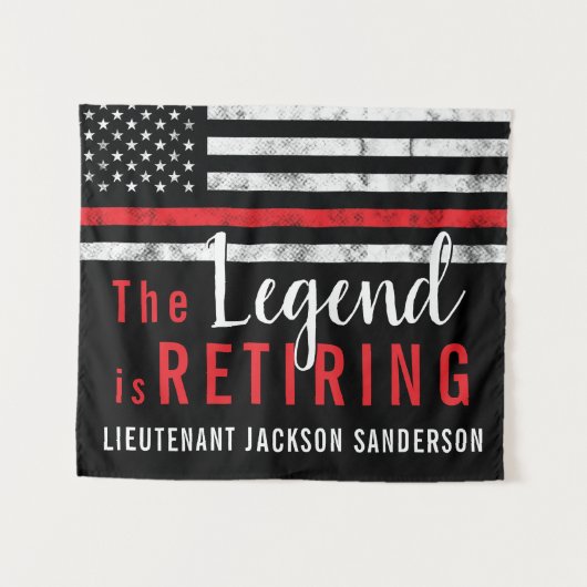 Brandweerman brandweer pensioen wandkleed (Voorkant (horizontaal))