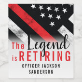 Brandweerman brandweer pensioen wijn etiket (Enkel label)