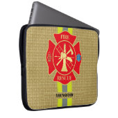 Brandweerman Brandweer Redding Bunker Gear Maltese Laptop Sleeve (Voorkant Rechts)