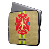 Brandweerman Brandweer Redding Bunker Gear Maltese Laptop Sleeve (Voorkant Links)