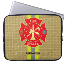 Brandweerman Brandweer Redding Bunker Gear Maltese Laptop Sleeve