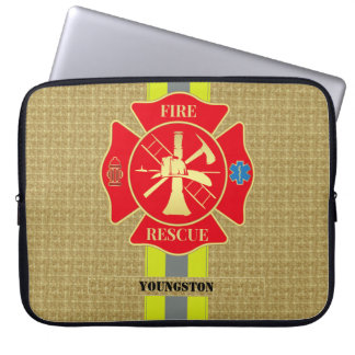 Brandweerman Brandweer Redding Bunker Gear Maltese Laptop Sleeve