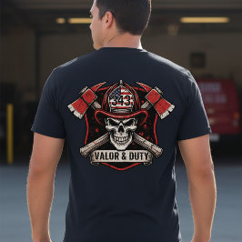 Brandweerman/Brandweer Schedel Bijeenkomstassen T- T-shirt