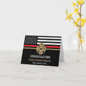 Brandweerman brandweer vlag brandweerman pensioen kaart (Gele Bloem)