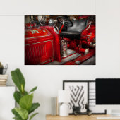 Brandweerman - Brandweerauto No 3 Poster (Thuiskantoor)
