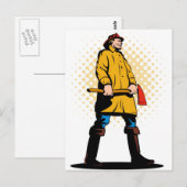 brandweerman brandweerman briefkaart (Voorkant / Achterkant)