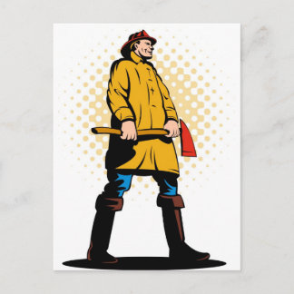 brandweerman brandweerman briefkaart
