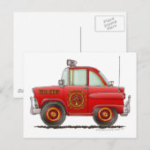 Brandweerman brandweerman briefkaart (Voorkant / Achterkant)