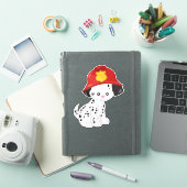 Brandweerman, Brandweerman, Dalmatiër, Schattigee Sticker (iPad Cover)