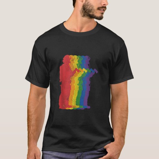 Brandweerman brandweerman gay pride lhbtq supporte t-shirt (Voorkant)