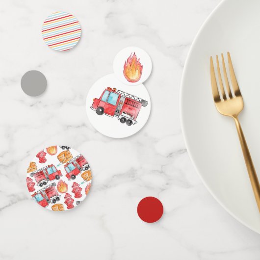 Brandweerman brandweerman kind verjaardagsfeestje  confetti (Groep)