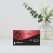 Brandweerman Brandweerman Red Metal Visitekaartje (Staand voorkant)