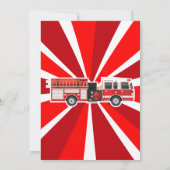 Brandweerman Brandweerman Verjaardag Brandweerwage Kaart (Achterkant)