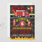 Brandweerman Brandweerman Verjaardag Brandweerwage Kaart (Voorkant)