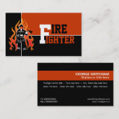 Brandweerman/brandweerman visitekaartjes (Voorkant / Achterkant)