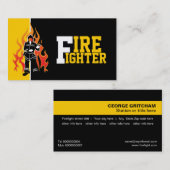 Brandweerman/brandweerman visitekaartjes (Voorkant / Achterkant)