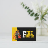 Brandweerman/brandweerman visitekaartjes (Staand voorkant)