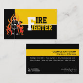 Brandweerman/brandweerman visitekaartjes (Voorkant / Achterkant)